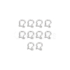 10Pcs 304 Stainless Steel D-Ring Anchor Shackle Clasps STAS-UN0039-91-7