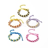 Polyester Wave Braided Cord Bracelet BJEW-B065-01-1