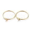 316 Surgical Stainless Steel Hoop Earrings Findings STAS-K146-039-35mm-G01-1
