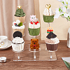 3-Tier Round Transparent Acrylic Toys Action Figures Display Riser Stands ODIS-WH0030-24B-5
