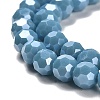 Electroplate Opaque Glass Beads Strands EGLA-A035-P6mm-A19-3