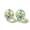 AB Color Transparent Crackle Acrylic Round Beads OACR-A013-04D-3