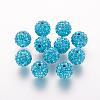 Polymer Clay Rhinestone Beads RB-K050-8mm-C24-1