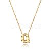 Brass Initial Pendant Box Chain Necklaces for Women FS-WG5C822-17-1