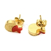 Acrylic Fish Stud Earrings EJEW-P233-02G-2