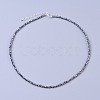 Terahertz Stone Beaded Necklaces NJEW-K114-A-A22-1
