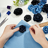 16Pcs 8 Styles Denim Cloth & Nylon Flowers DIY-FH0007-88-3