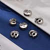 Letter Slider Beads for Watch Band Bracelet Making ALRI-O012-B-NR-4