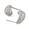 Rack Plating Teardrop Brass Stud Earrings EJEW-N055-25B-P-RS-2