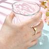 Natural Freshwater Pearl & 304 Stainless Steel Bead Finger Rings RJEW-FS00001-26-5