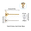 Brass Post Earring Findings KK-SC0001-61-5