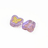 Electroplate Transparent Handmade Lampwork Beads X-LAMP-Q032-04A-3