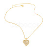 Valentine's Day Brass Micro Pave Clear Cubic Zirconia Pendant Necklaces for Women WG634DA-02-3