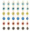 36Pcs 6 Colors Handmade Evil Eye Lampwork Charms FIND-AR0002-02-1