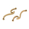 304 Stainless Steel Wave Shaped Connector Charms STAS-L279-022G-2