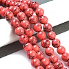 Dyed Synthetic Turquoise Gemstone Bead Strands TURQ-R032-8mm-XSS18-5