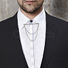 1Pc Brass Hanging Chains Collar Pins Tie Clips DIY-CA0005-89P-5