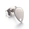 Non-Tarnish 304 Stainless Steel Stud Earring Findings STAS-L211-05A-P-1