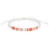 Bohemian Style Glass Seed Bead & Plastic Braided Bead Bracelets QF8968-4-1