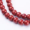 Grade AB+ Natural Red Jasper Round Beads Strands GSR6mmC011-2