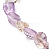 Natural Ametrine Nuggets Beads Stretch Bracelet for Her BJEW-JB06951-01-4
