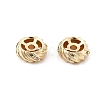 Brass Micro Pave Clear Cubic Zirconia Spacer Beads LS-KK-K371-31G-1