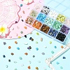 210g 14 Styles Natural Mixed Gemstone Chip Beads and 15g Opaque Glass Chip Beads Kits G-YW0002-37-2