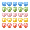 25Pcs 5 Colors Glazed Porcelain Beads PORC-YW0001-02-1