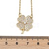 Brass Micro Pave Clear Cubic Zirconia Clover Pendants Necklaces NJEW-K280-02G-3