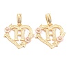 Real 18K Gold Plated Brass  Pendants KK-J042-43G-H-1