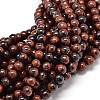Natural Mahogany Obsidian Round Bead Strands G-P075-26-8mm-1