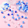 120Pcs 4 Styles ABS Plastic Imitation Pearl European Beads FIND-SC0019-27B-5