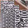 Globleland 12 Sheets 3 Styles PVC Number Adhesive Decorative Stickers DIY-GL0004-59-3