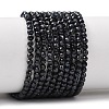 Natural Black Sapphire Beads Strands G-P625-3mm-01-2