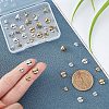 PandaHall 40pcs 4 Style Elite Rack Plating Brass Bead Cap Pendant Bails KK-PH0002-28-5