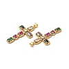 Rack Plating Eco-Friendly Brass Micro Pave Cubic Zirconia Pendants X-KK-A177-05G-3
