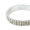 4Pcs 3 Style Brass Rhinestone Tennis Stretch Bracelet Sets for Girlfriend BJEW-FS0001-06-4