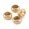Ion Plating(IP) Frosted 201 Stainless Steel European Beads X-STAS-B020-13G-1