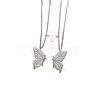 2Pcs Alloy Enamel Magnetic Luminous Butterfly Pendant Friendship Couple Necklaces FS-WG3F676-01-5