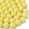 Opaque Striped Acrylic Beads MACR-S373-27A-06-3
