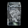 3D Laser Engraving Animal Glass Figurine DJEW-R013-01E-2