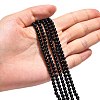 Synthetic Black Stone Beads Strands G-G088-4mm-4