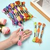 6Bundles 6 Colors Polyester Embroidery Floss OCOR-YW0001-24F-5