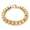 304 Stainless Steel Box Chain Bracelets for Women Men BJEW-F488-47G-4