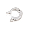 Brass Micro Pave Clear Cubic Zirconia Fold Over Clasps KK-H268-08P-2