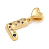 Brass Micro Pave Colorful Cubic Zirconia Pendants KK-P281-01G-L-2