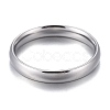 Non-Tarnish 304 Stainless Steel Flat Plain Band Rings STAS-I160-D-P-2