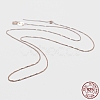 925 Sterling Silver Box Chain Necklaces STER-F039-40cm-13RG-3