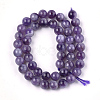 Natural Amethyst Beads Strands X-G-S333-8mm-020-2
