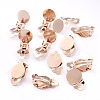 304 Stainless Steel Clip-on Earring Setting STAS-L244-49RG-1